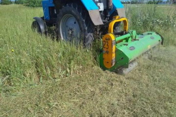 Услуги по покосу травы трактором на дачных участках